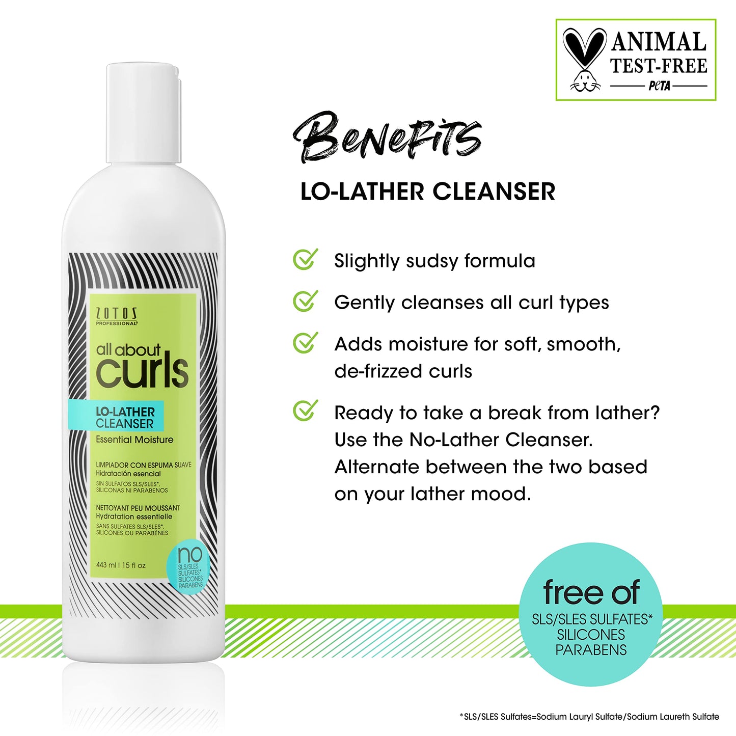 ALL ABOUT CURLS Lo-Lather Cleanser Shampoo | For Curly Hair | Essential Moisture | Gentle Cleansing | Slightly Sudsy | Cruelty Free | Sulfate & Paraben Free