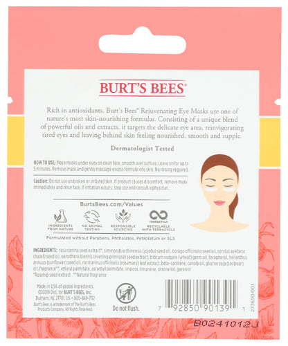 Burt's Bees Single Use Mask, Rejuvenating Eye