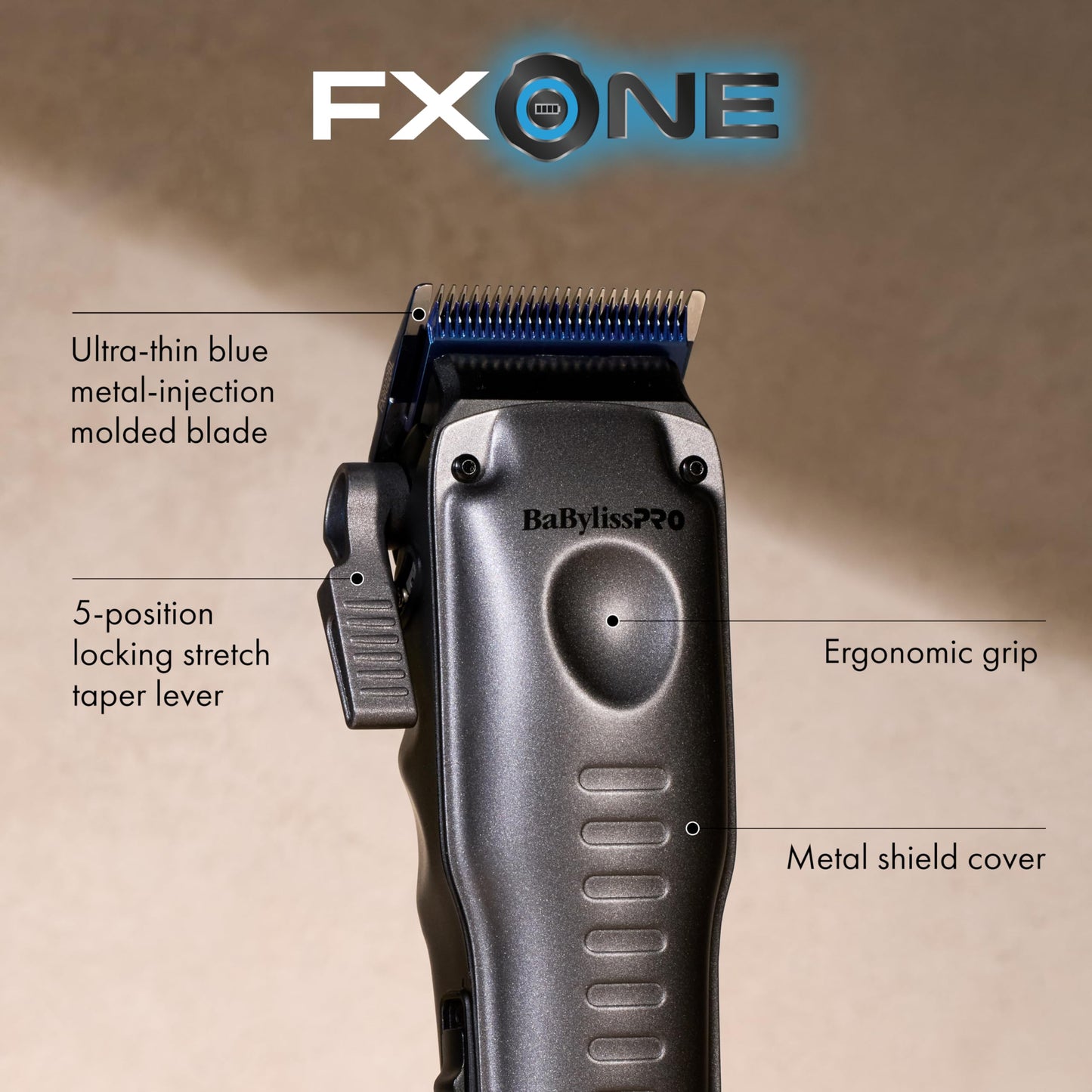 FXONE LO-PROFX Professional Cordless Clippers for Men with Interchangeable Battery