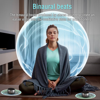 Singing Bowl Sound Machine – Electronic Tibetan Singing Bowl with Binaural Beats Stereo Sound for Sound Healing, Yoga, Mindfulness, Sound Bath,Chakra Meditation & Relaxation