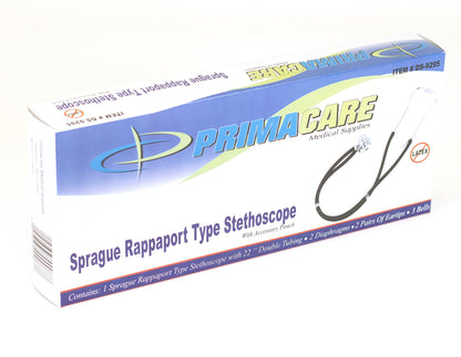 Primacare CSDS-9295-BK Sprague Rappaport Stethoscope, 30 in., Black (Pack of 25)