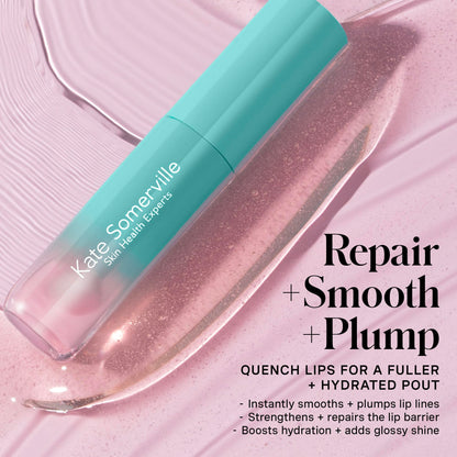 Kate Somerville Pro-Collagen Lip Oil Elixir – Hydrating Lip Balm for Plump, Glossy Lips, Clear No-Tint Formula, 0.24 Fl Oz