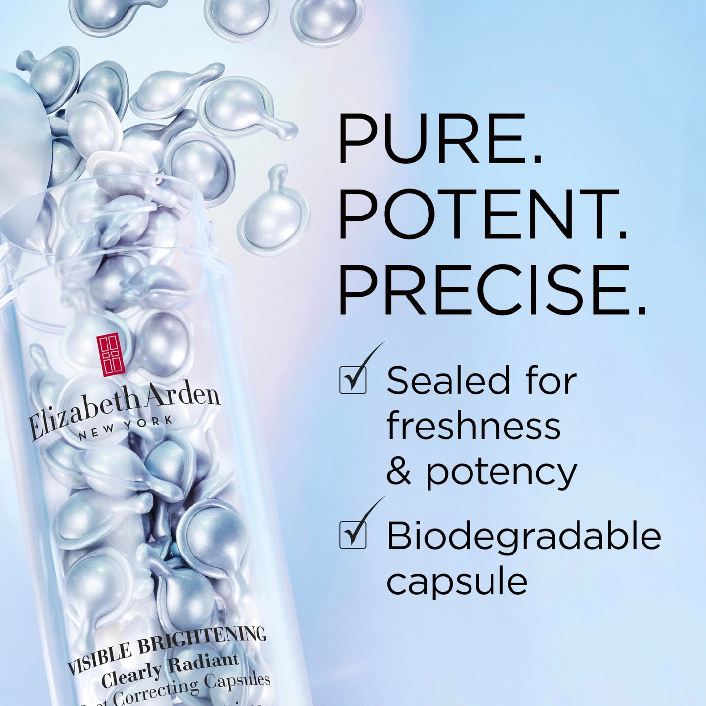 Elizabeth Arden Visible Brightening Clearly Radiant Dark Spot Corrector & Vitamin C Serum Capsules, Corrects Post-Acne Scars, Reduces Pores & Evens Skin Tone