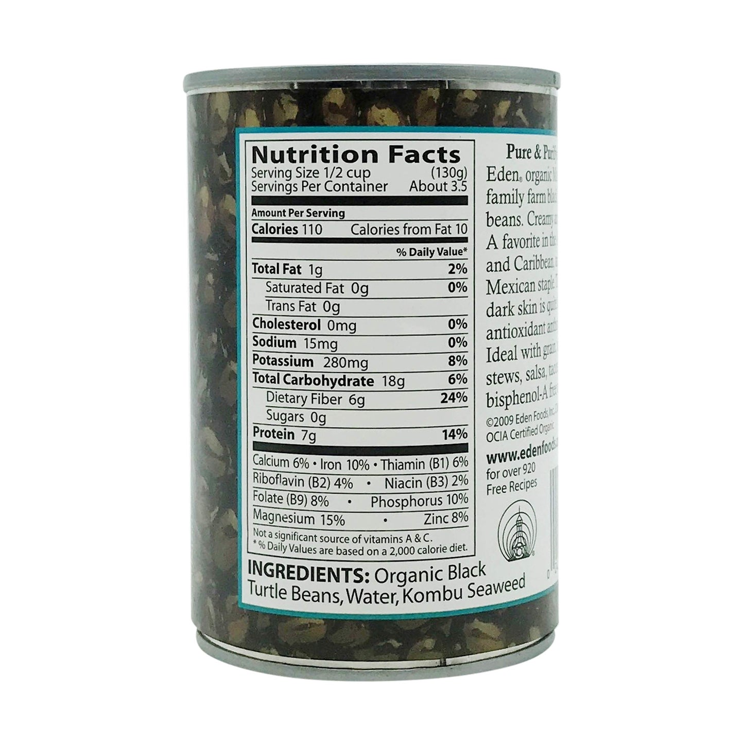 Eden Foods Organic Black Beans, 15 oz