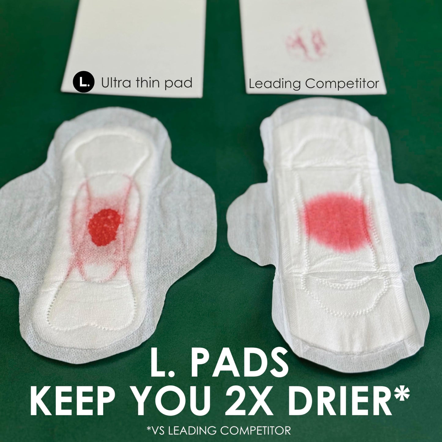 L. Ultra Thin Pads for Women, Organic Cotton Top Layer, Super + Extra Long Overnight Duo Pack Absorbency, Menstrual Pads with Wings, 32 Count