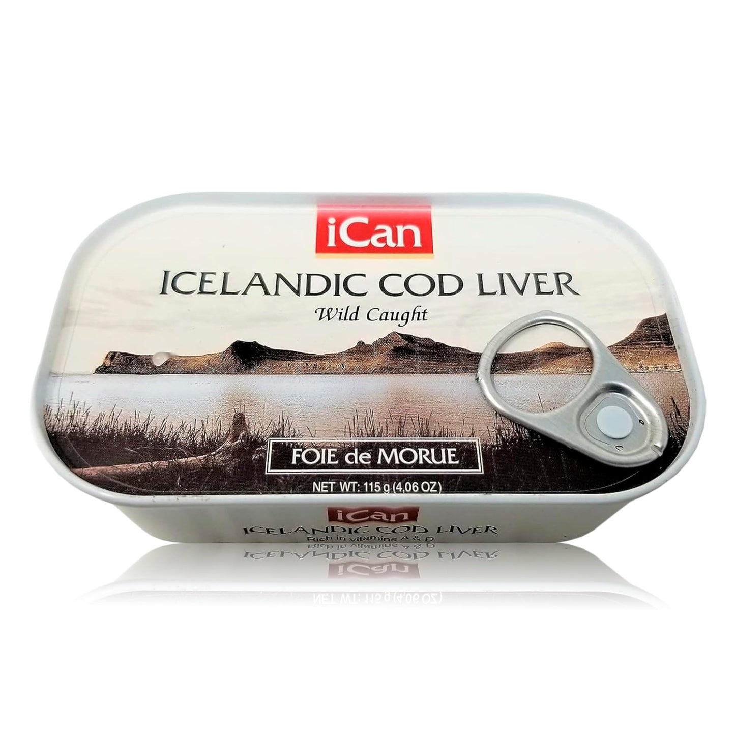 Ican Icelandic Wild Cod Liver Product of Iceland 4.06oz
