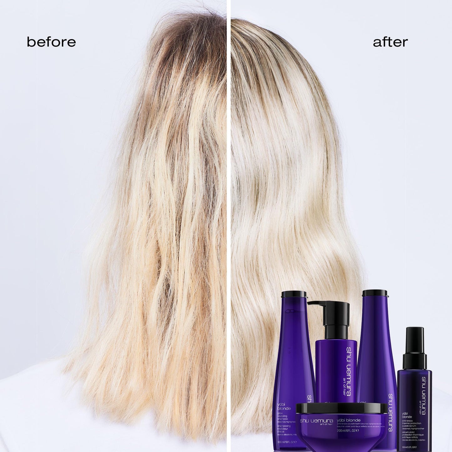 shu uemura art of hair Yubi Blonde Nourishing Shampoo - Moisturizes and Gently Cleanses, Removes Impurities and Smooths, For Dry Blonde Hair