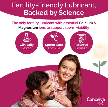 CONCEIVE PLUS Fertility Lubricant for Couples Trying to Conceive Naturally | Water-Based Lube and Lube Support for Intimacy | Water Based Lubrification for Women pH Balance | 8 Pre-Filled Applicators