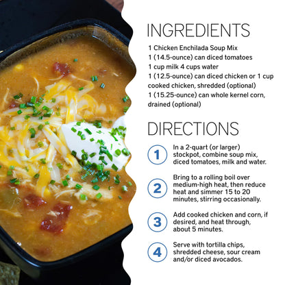 Southern Living Chicken Enchilada Soup Mix, Fresh Ingredients, Soup Mix, Family Dinner, Chicken Enchilada Casserole, Chicken Enchilada Soup, Gourmet Meal, 2 Seasoning Packets