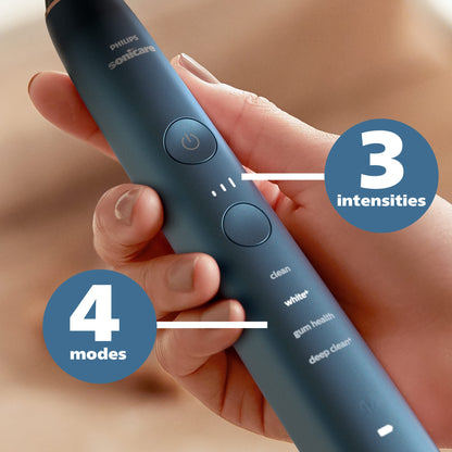 Philips Sonicare DiamondClean 9000 Electric Toothbrush - Sonic Toothbrush with App, Pressure Sensor, 12 Brushing Settings, Replacement Reminder, Charging Stand, Travel Case, Aquamarine, HX9911/92