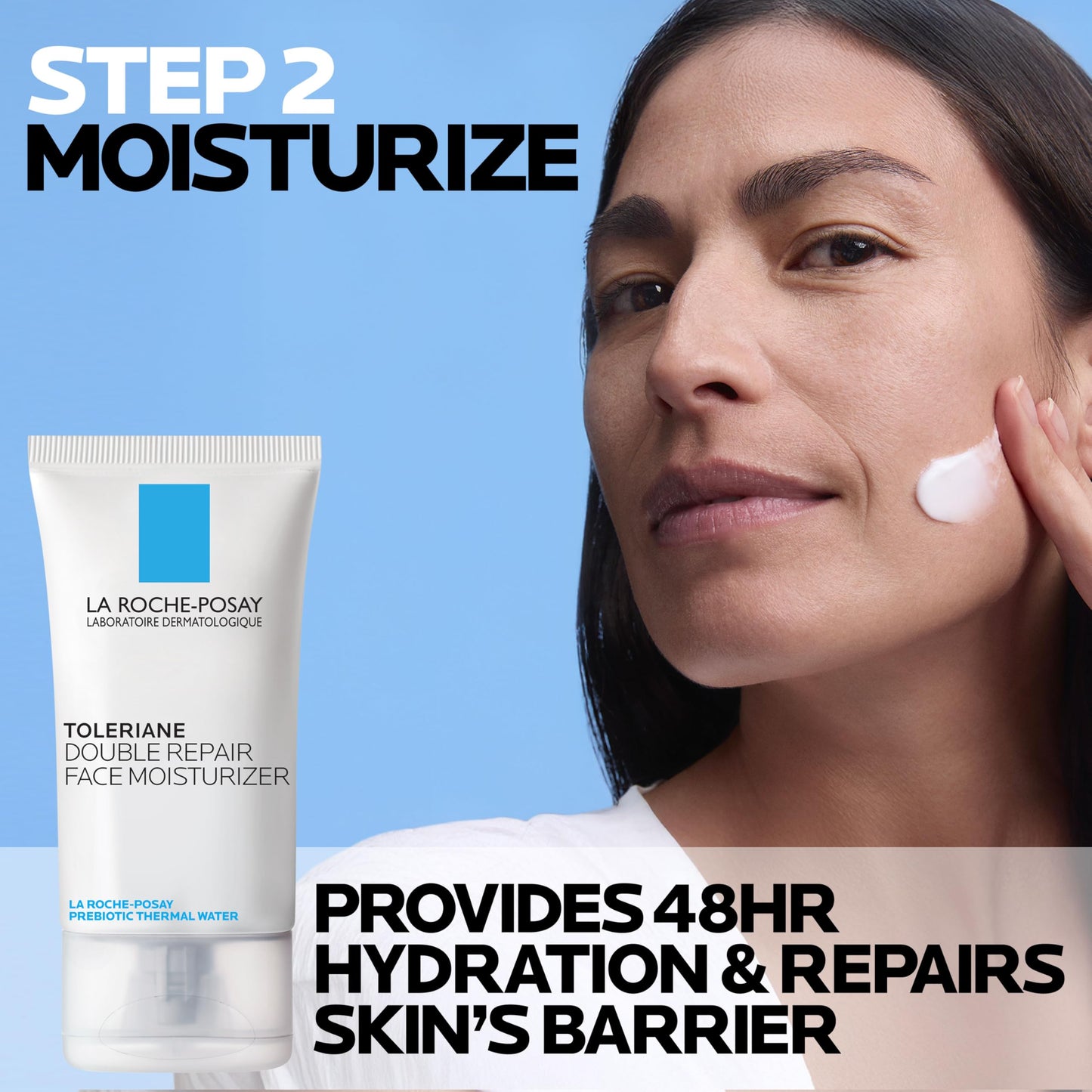 La Roche-Posay Dry Skin Saver Gift Set with Toleriane Hydrating Gentle Cleanser Face Wash 50ml, Double Repair Face Moisturizer 40ml & Cicaplast B5+ 40ml, Travel Size Face Cleanser & Face Lotion Set