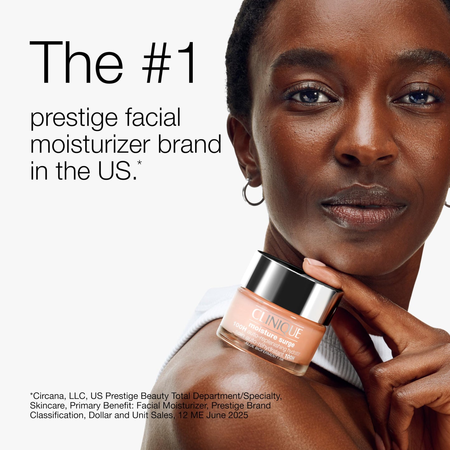 Clinique Moisture Surge 100H Auto-Replenishing Hydrator Oil Free Face Moisturizer | With Hyaluronic Acid, Aloe Bioferment and Vitamins C + E | For All Skin Types | Hydrating + Moisturizing