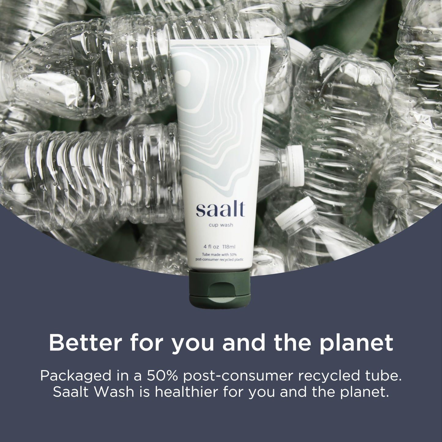 Saalt Soft Menstraul Cup Bundle - Reuseable Soft Period Cup in Mountain Iris, Size Regular + pH-Balancing Saalt Wash - Sustainable & Easy to Clean Period Care