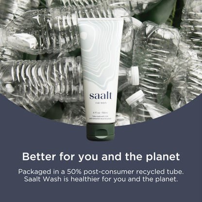 Saalt Soft Menstraul Cup Bundle - Reuseable Soft Period Cup in Mountain Iris, Size Regular + pH-Balancing Saalt Wash - Sustainable & Easy to Clean Period Care