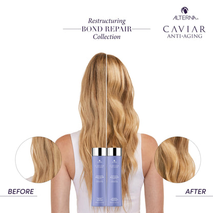 Alterna CAVIAR Anti-Aging Restructuring Bond Repair Conditioner | For Brittle, Damaged and Split Ends | Repairs, Strengthens & Protects Damaged Hair | Sulfate Free