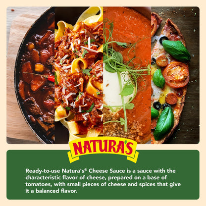 NATURA'S Cheese Pasta Sauce, Ready-to-Eat Salsa Con Queso in 7.1oz. Easy-Open Pouch (Pack of 3)