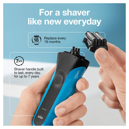 Series 3 310s Wet & Dry Electric Shaver for Men/Rechargeable Electric Razor, Blue