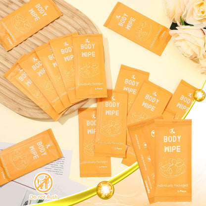 Timgle 200 Pcs Acidified Travel Deodorant Wipes for Women & Men Variety Pack Mini Hypoallergenic Face and Body Wipes Disposable Individually Wrapped Cleansing for Travel Gym