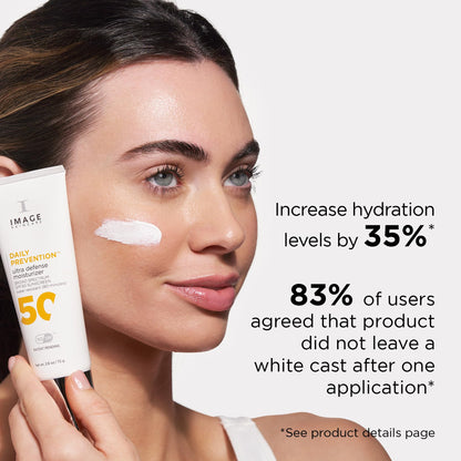 IMAGE Skincare DAILY PREVENTION Ultra Defense Moisturizer, SPF 50 Broad Spectrum Sunscreen, Fragrance Free