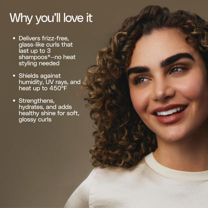 Ouidad Advanced Climate Control Curl Miracle Treatment, Heat Protection & UV Defense, No Heat Required for Glass-like Curls, For All Hair Types, 4 Fl Oz