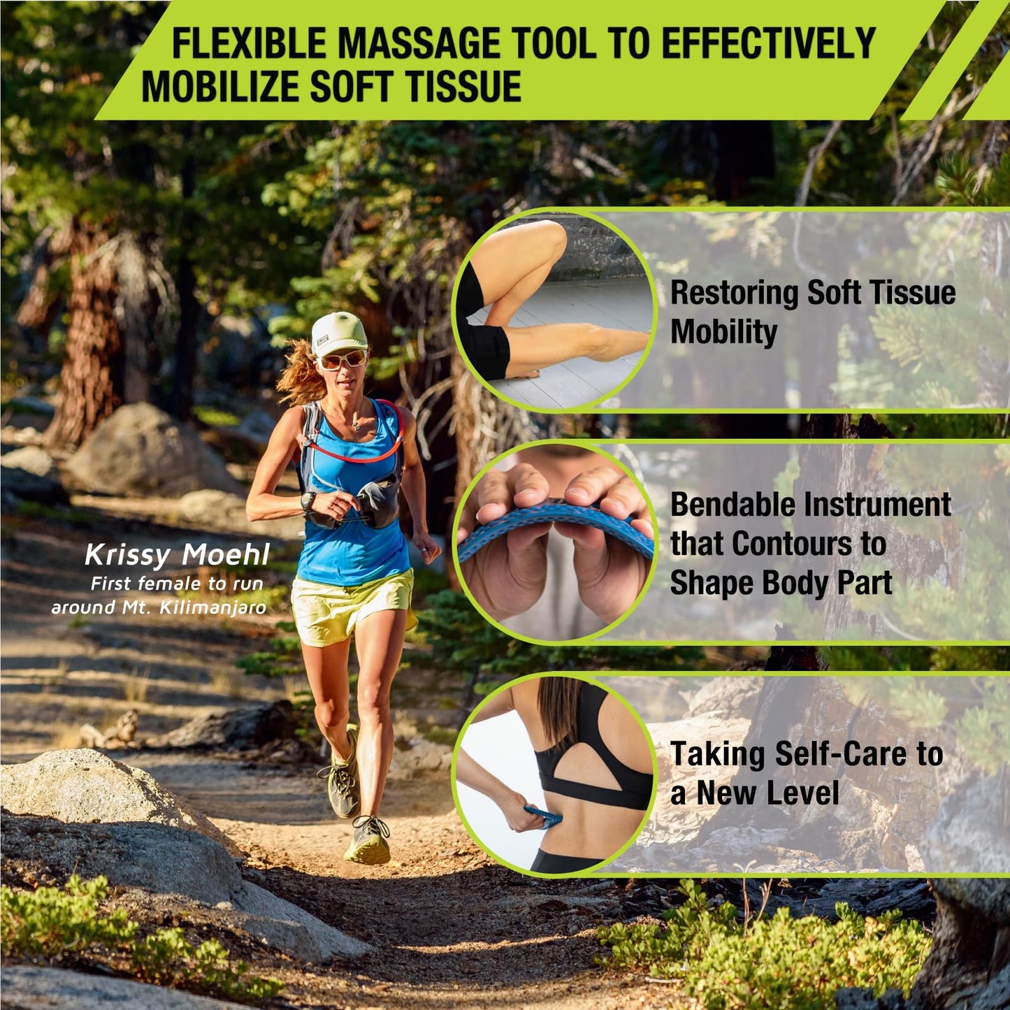 Pro-Tec Athletics FlexEdge Soft Tissue Mobilizer, Increases Range of Motion, Reduces Muscle Knots, Fascia Separation, Bendable Design for Controlled Manipulation, Recommended with Massage Cream