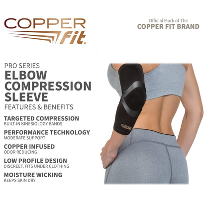 Copper Fit Pro Series Performance Compression Elbow Sleeve