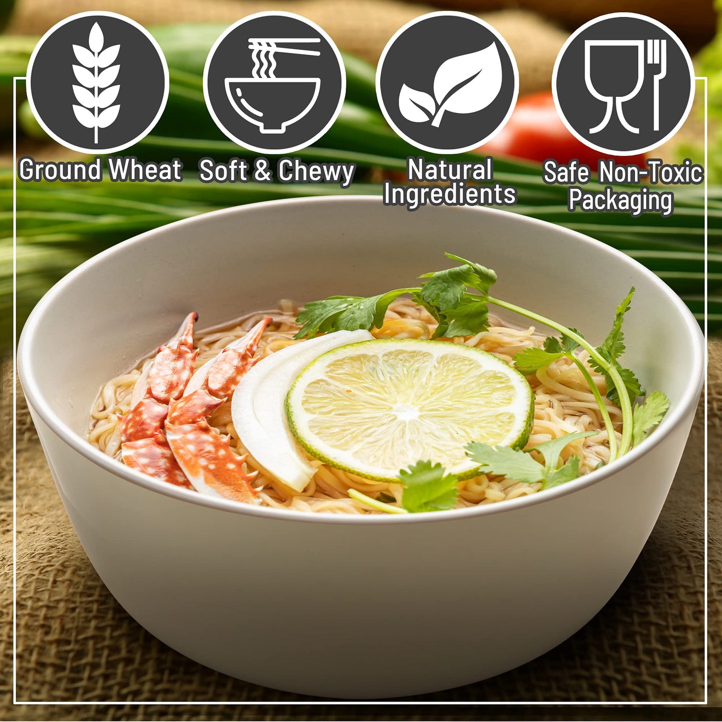 Vi Huong Instant Pho Noodles - 12-Pack, 2.47 Ounce Bowls, Chicken And Beef Variety - Authentic Pho Soup Recipe, Ready In 4 Minutes - Non GMO, Gluten Free- Quick Meals On The Go (Black Pepper Crab)