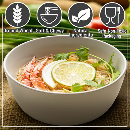 Vi Huong Instant Pho Noodles - 12-Pack, 2.47 Ounce Bowls, Chicken And Beef Variety - Authentic Pho Soup Recipe, Ready In 4 Minutes - Non GMO, Gluten Free- Quick Meals On The Go (Black Pepper Crab)