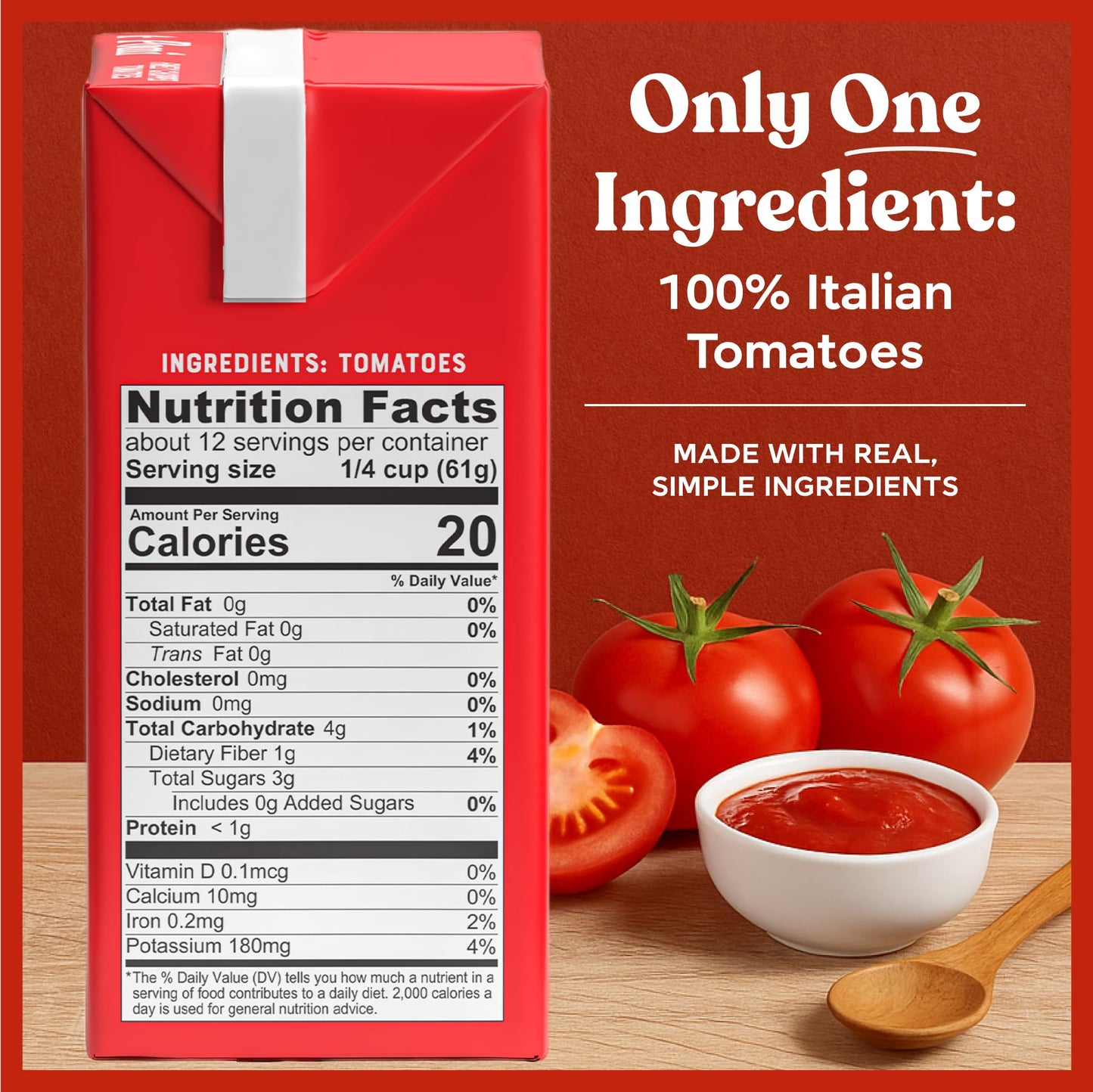 Pomì Finely Chopped Italian Tomatoes 26.46oz (Pack of 12) - 100% Fresh Flavor in BPA-Free Carton - Perfect for Sauces, Pasta, Pizza & More, Non-GMO, Gluten-Free, Clean Eating Canned Alternative