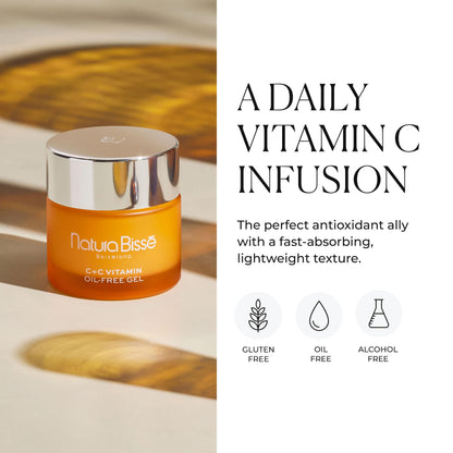 Natura Bissé C+C Vitamin Oil-Free Gel, Firming Vitamin C Gel Moisturizer, Firms, Hydrates & Revitalizes, for All Skin Types, 2.5 Oz