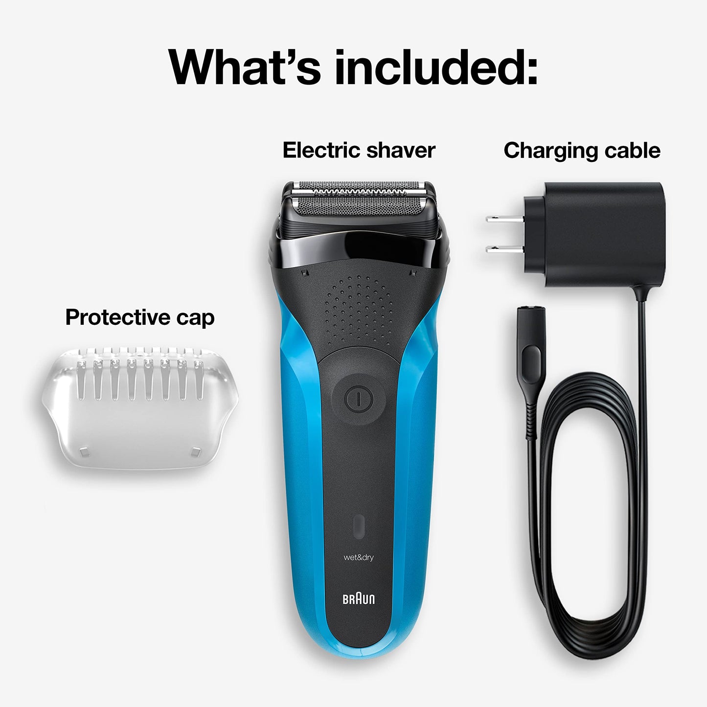 Series 3 310s Wet & Dry Electric Shaver for Men/Rechargeable Electric Razor, Blue
