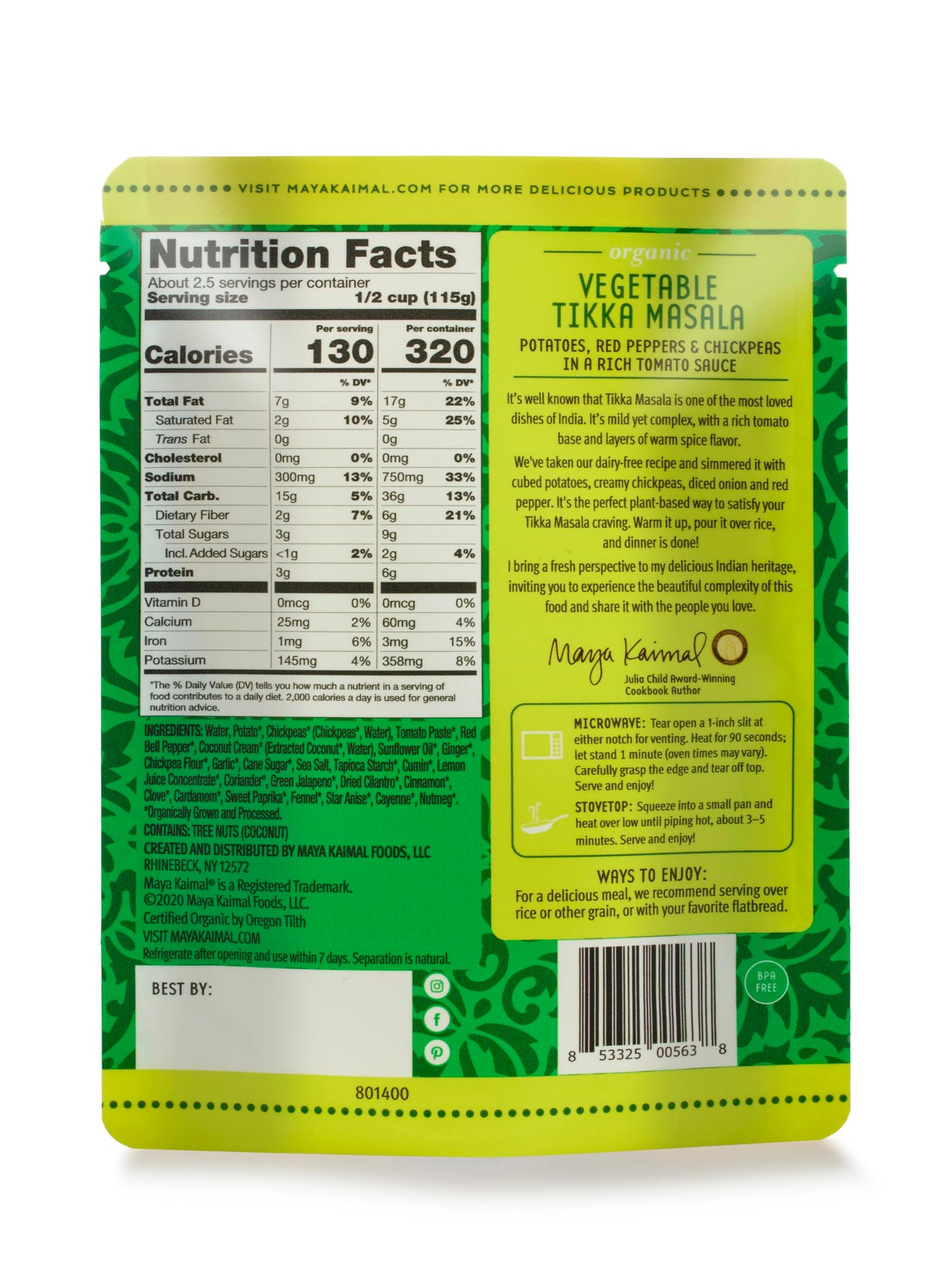 Maya Kaimal Organic Indian Vegetable Curry Variety | Microwaveable, Ready to Eat, Fully Cooked | Vegan | Organic | Kosher