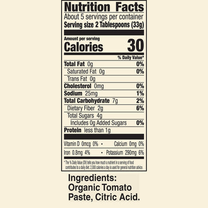 Muir Glen Organic Tomato Paste, 6 oz. (Pack of 24)