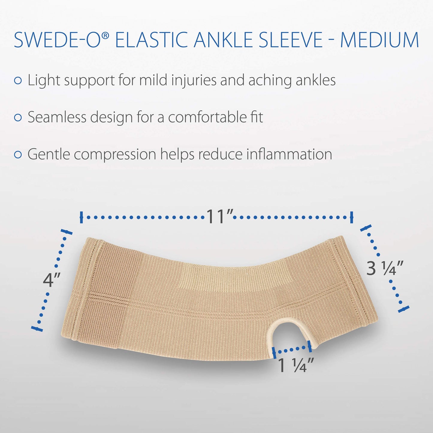 Swede-O Ventilated Elastic Ankle Support Sleeve, Medium
