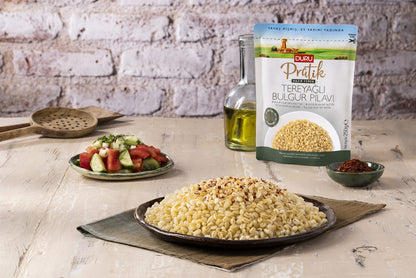 Duru Bulgur Pilaf with Butter, 8,8 Ounces, Heat & Eat, 100% Natural, Non-GMO, BPA Free, No Trans Fat, No Preservatives