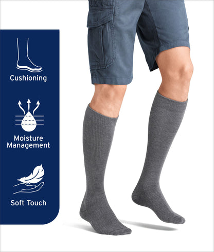 JOBST ActiveWear 20-30mmHg Compression Socks Knee High, Closed Toe, Cool White, Medium