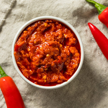 Tuscanini Premium Chopped Calabrian Chili Peppers In Olive Oil, 9.2oz (3 Pack) Just 3 ingredients, All Natural, Nothing Artificial, Product of Italy, Kosher