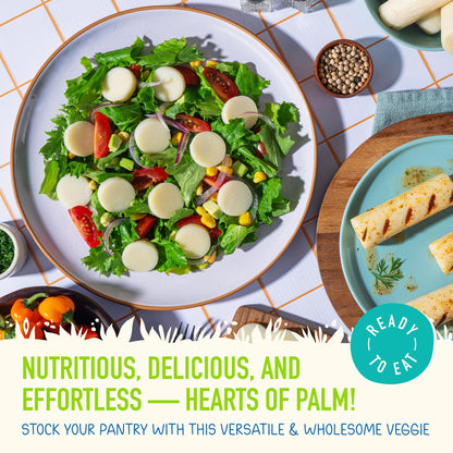 Natural Heaven Sliced Hearts of Palm 3-Pack – Crisp, Fresh & Ready to Eat, Low Carb, Keto & Vegan Friendly, Perfect for Salads & Healthy Recipes