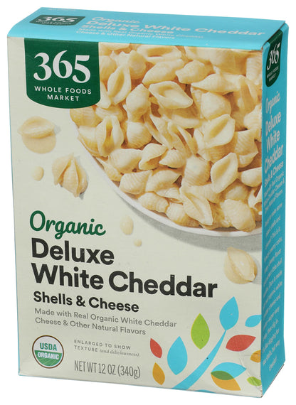 365 by Whole Foods Market, Organic White Cheddar Shells and Cheese Deluxe, 12 Ounce