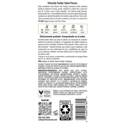 Biotera Anti Frizz Smoothing Conditioner | Smooths & Controls Frizzy, Unruly Hair | Microbiome Friendly | Vegan & Animal Test Free | Paraben Free | Color-Safe