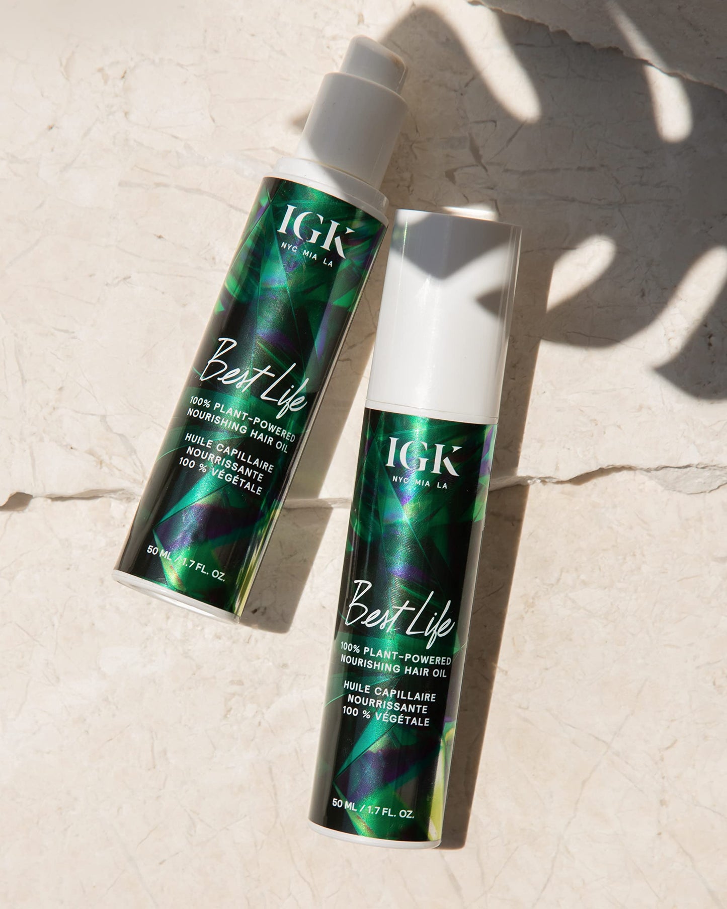 IGK BEST LIFE 100% Plant Powered Nourishing Hair Oil | Smooth + Soften + Heat Protectant | Vegan + Cruelty Free |