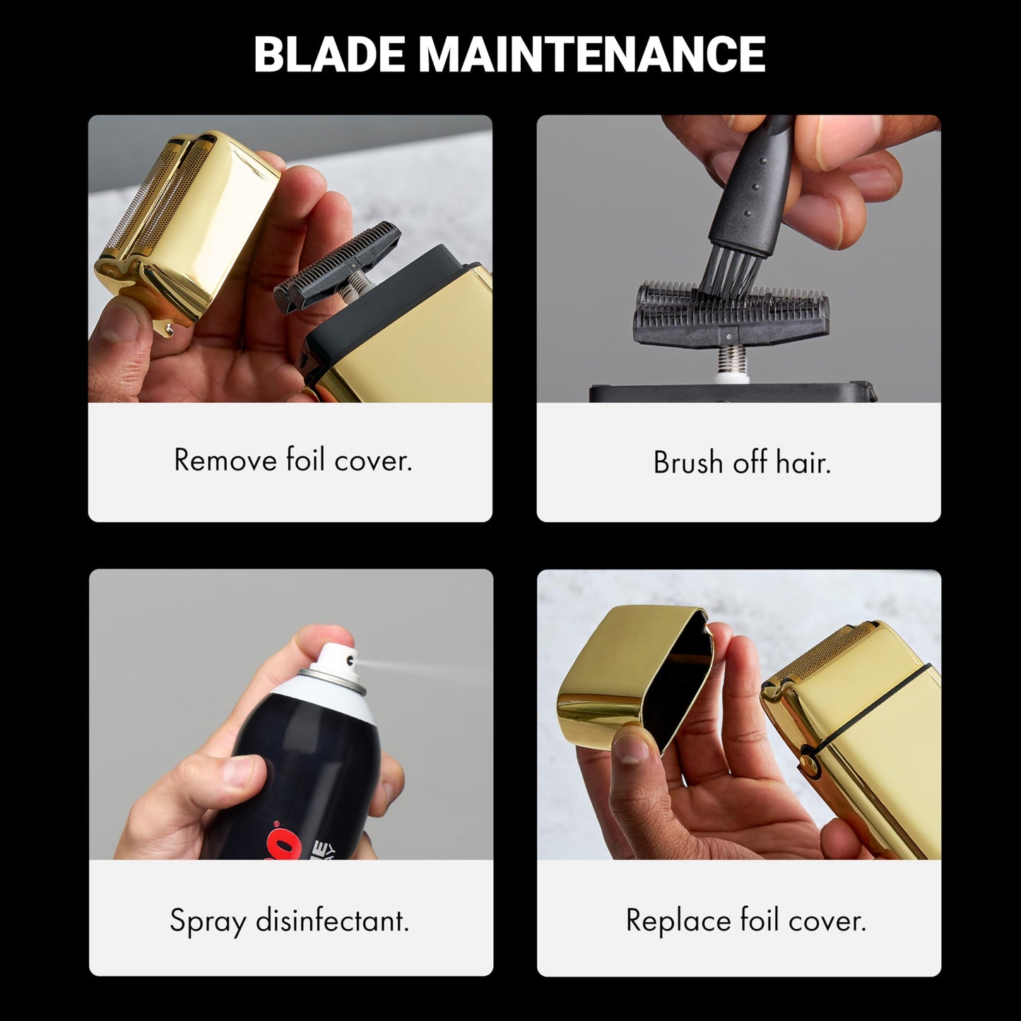 METALFX Double Foil Shaver, Handheld Electric Razor for Travel, Portable Cordless Close Face Shaver for Head, Beard, & Neck