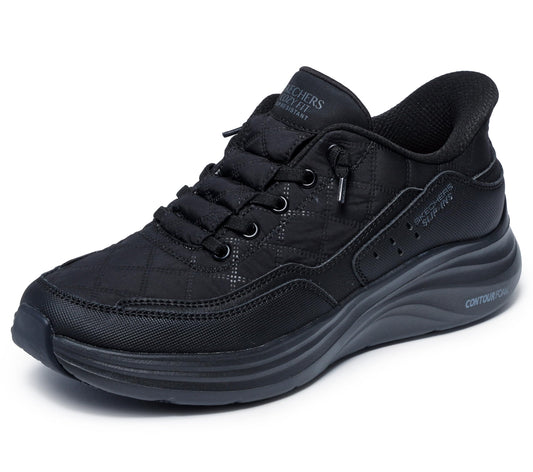 Skechers Women's Contour Foam Sr Athletic Cozy Fit Hands Free Slip Ins