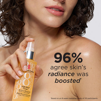 Elizabeth Arden Eight Hour All-Over Miracle Oil, Hydrating Spray Moisturizer for Face, Body & Hair, Vitamin E & Tsubaki Oil, Non-Comedogenic, Lightweight, 3.4 oz