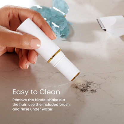 Bushbalm Touch-Up Trimmer - Painless Hair Remover for Face, Bikini, and Stray Hairs - Waterproof Cordless Rechargeable Grooming Tool with LED Light - Frankie