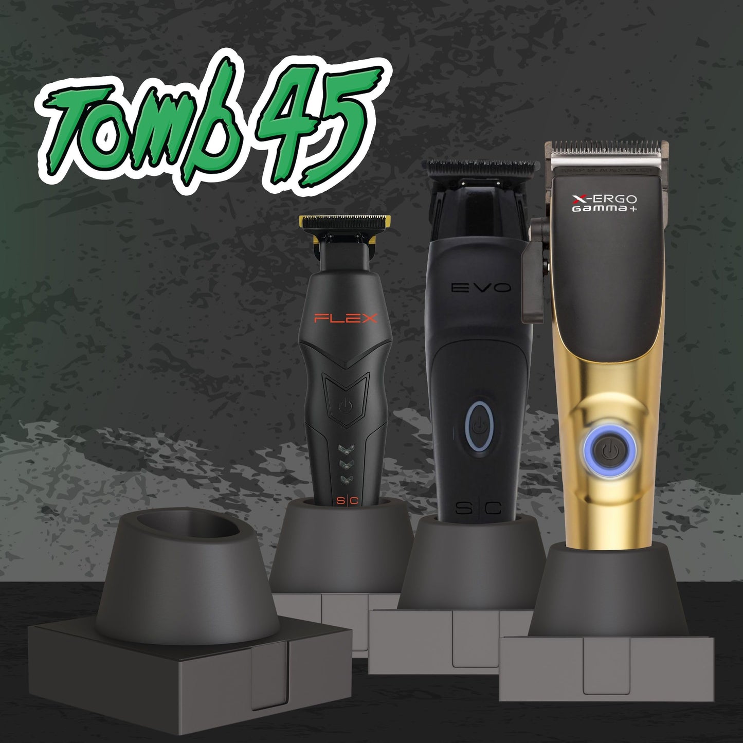 Tomb 45 Power Pod for Gamma and Stylecraft Ergo Trimer - All in One Charging Stand for Mens Trimmers - High Performance