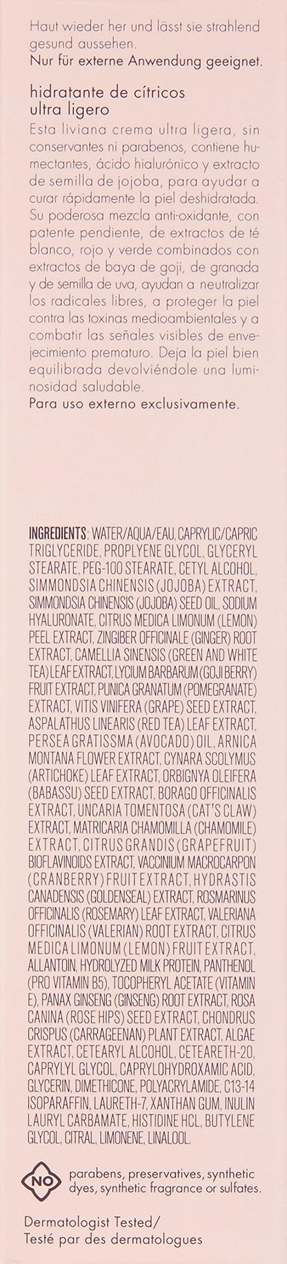 June Jacobs Ultra Light Citrus Moisturizer, 1.7 Fl Oz