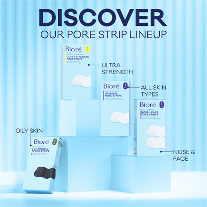 Bioré Original Blackhead Remover Strips, Deep Cleansing Nose Strips With Instant Pore Unclogging, Features C-Bond Technology, Oil-Free, Non-Comedogenic Use, 14 Count