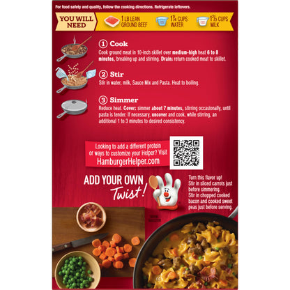 Hamburger Helper Cheesy Beef Pasta Meal (5.2 oz - 12 Pack) No Artificial Flavors, Ready in 3 Easy Steps, Quick Meals Perfect for Midweek Dinners, Busy Evenings & Families On-the-Go