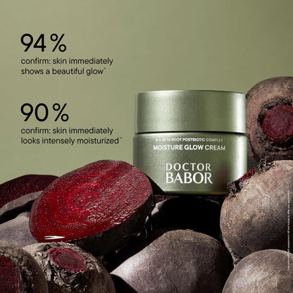 BABOR DOCTOR Microbiomic Moisture Glow Cream (50 ml) - Vegan Face Cream with Beetroot Complex and Hyaluronic Acid - Professional Skincare for Dry Skin'